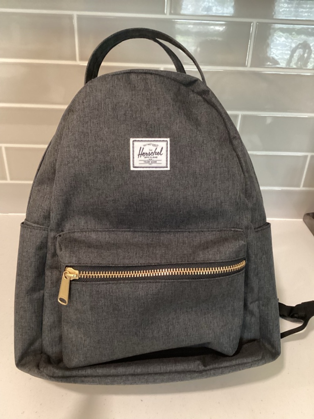 Herschel Supply Company Charcoal Gray Backpack with Gold Zipper